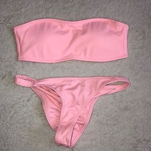💕XS PINK FASHION NOVA THONG BATHING SUITE SET💕